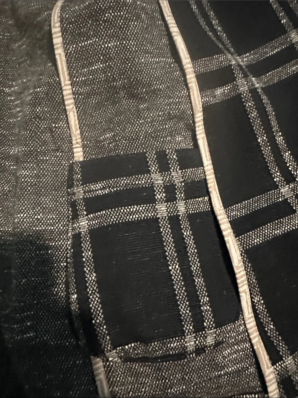 BOSS (Hugo Boss) Black Blazer with Cream Windowpane Check, Slim Fit, 42R